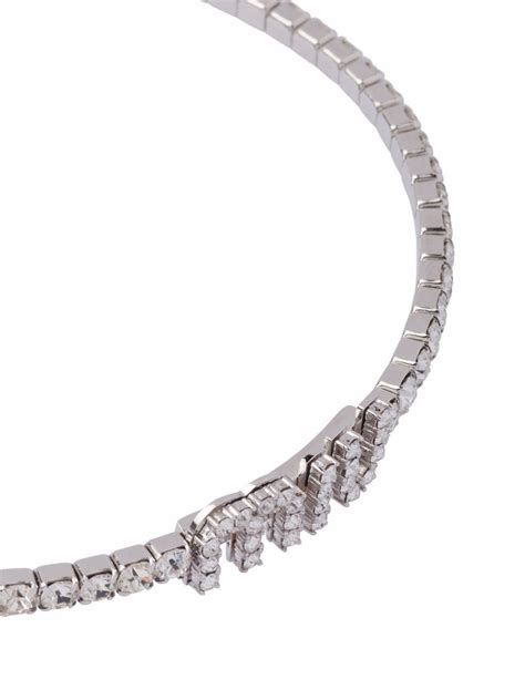 miu miu crystal set|Steel/crystal Crystal Necklace .